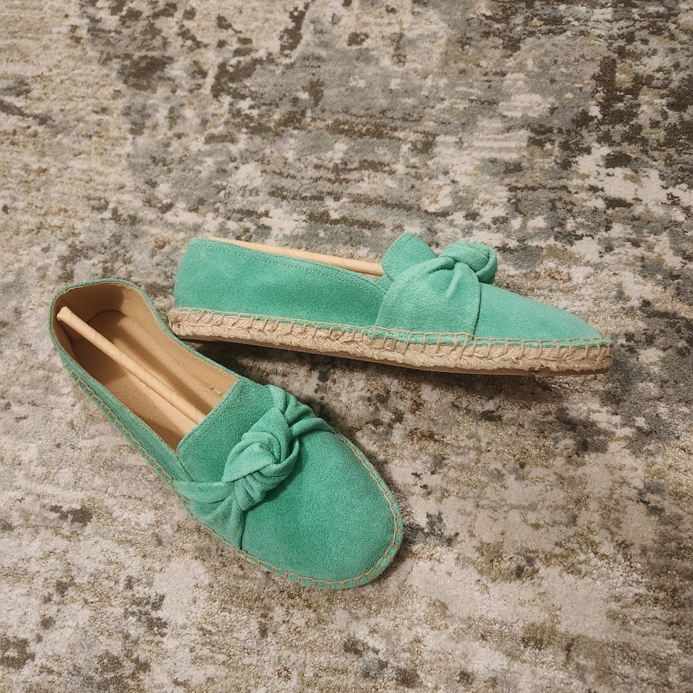 Green Suede Women's Loafers Talbots Size 7